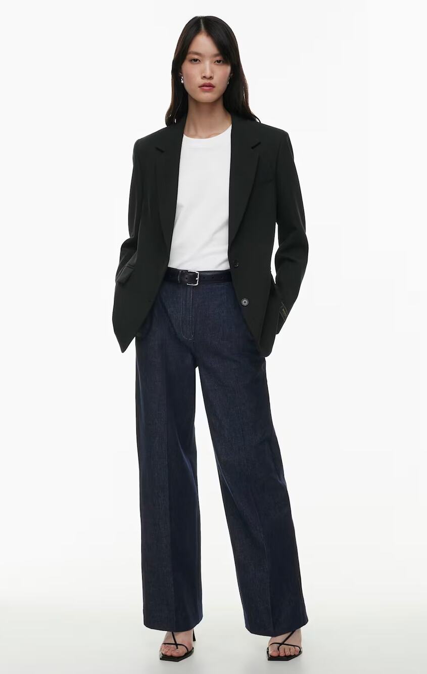 Aritzia Babaton Meetup Wide-Leg Jean Relaxed Non-Stretch Size 4